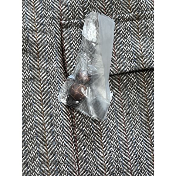JOE NAMATH Men's Tweed Sport Coat Blazer Two Button Herringbone Stripe 46R - Picture 9 of 9
